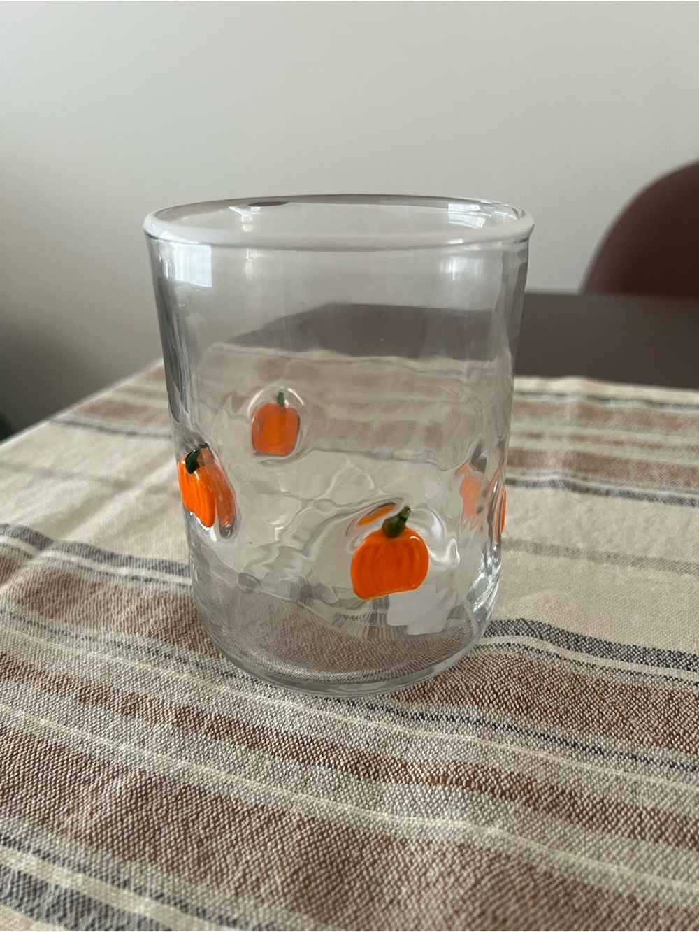 Anthropologie Pumpkin Icon Juice Glass
